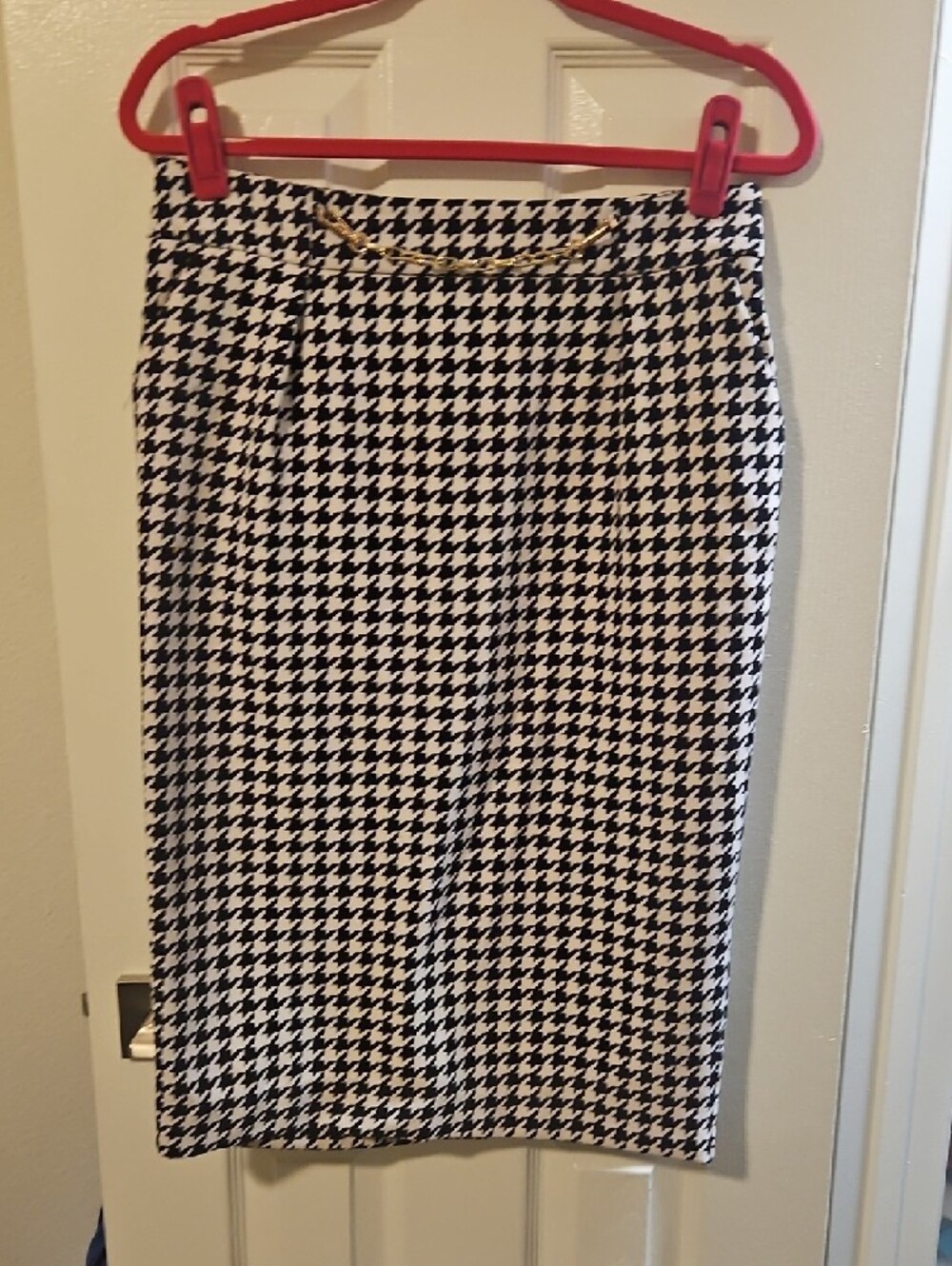 New York & Company Houndstooth Pencil Skirt - Black & White - Picture 2 of 2
